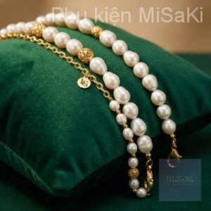 Dây đeo điện thoại ngọc trai sang trọng